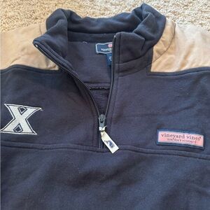 Xavier University Vineyard Vines Men's 1/4 Zip Cotton Knit Sweater L